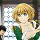 Blonde perky painter girl - the anime